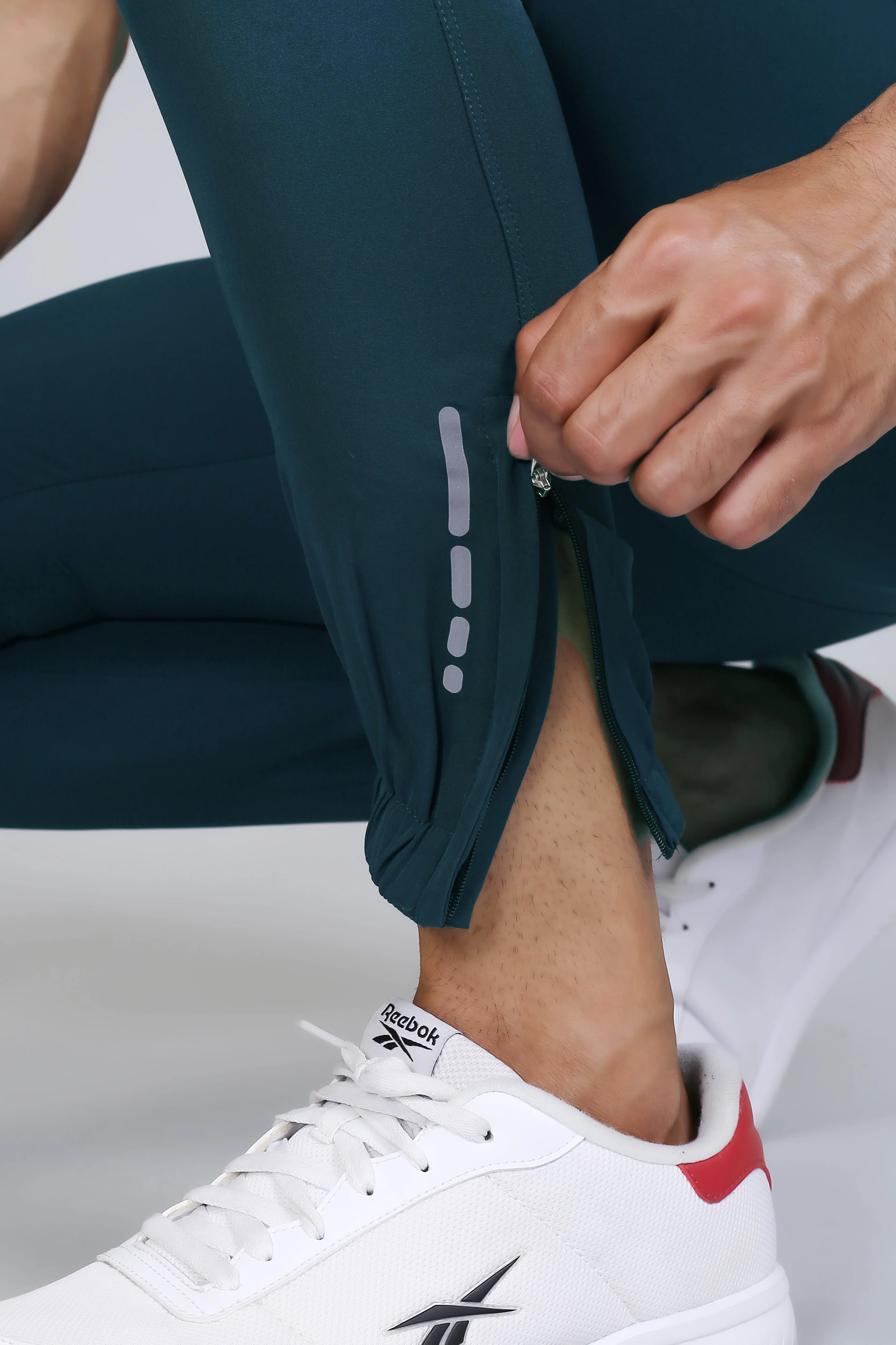 Ethan Men Solid Nylon Spandex Six Zipper Track Pants - Image 12